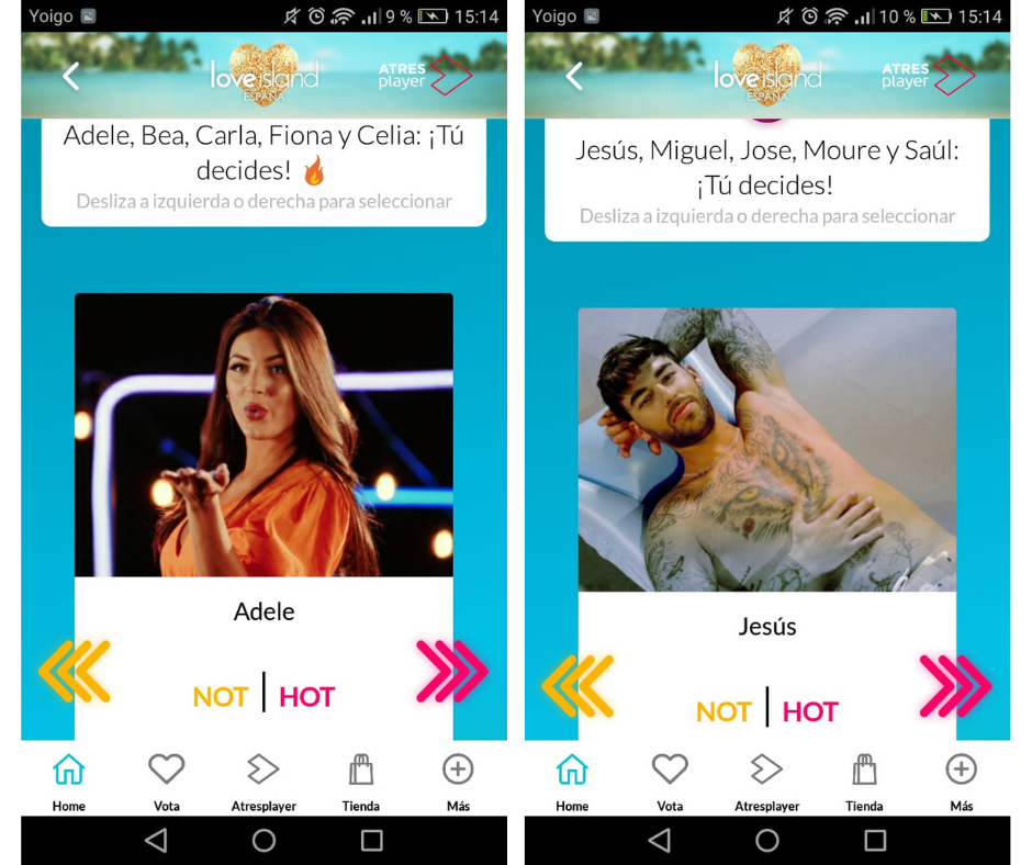 Dinámicas al estilo tinder