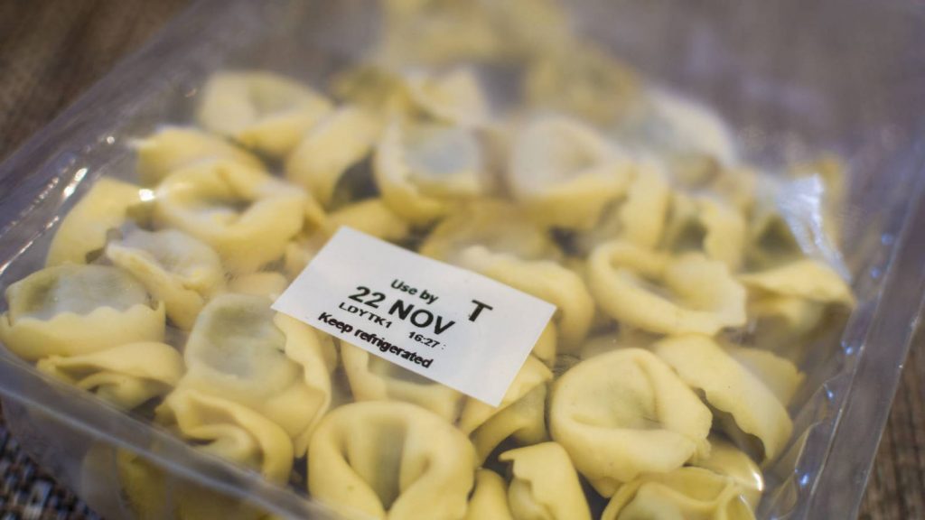Pasta fresca con fecha de caducidad.