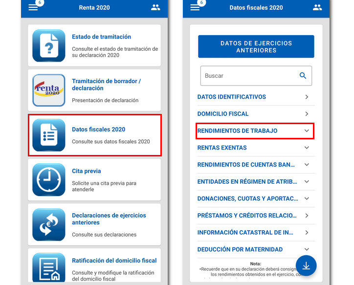 Declaración de renta a través de la app de Hacienda