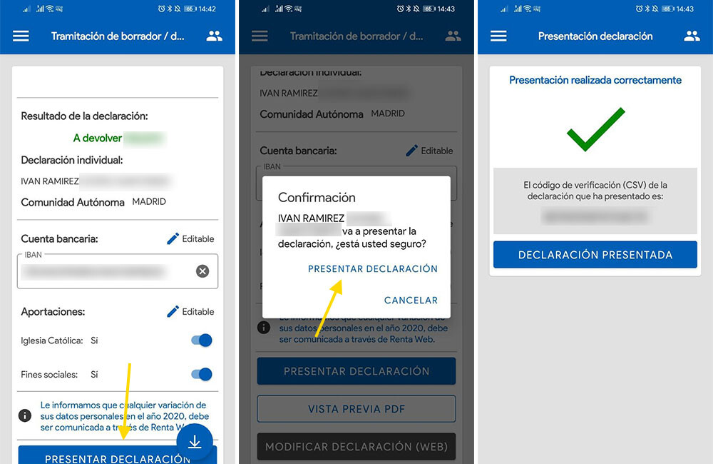 Pasos a seguir para acceder a la app de Hacienda