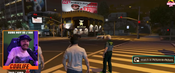 Un cartel de Kiko Rivera en el 'Marbella Vice' de Ibai Llanos.