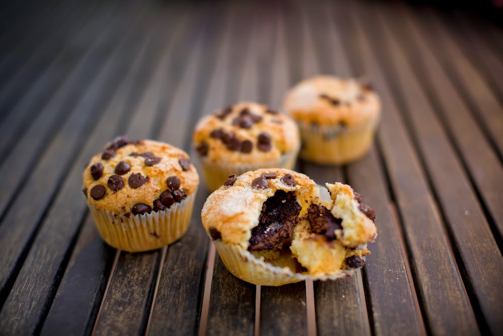 Magdalena rellenas de chocolate