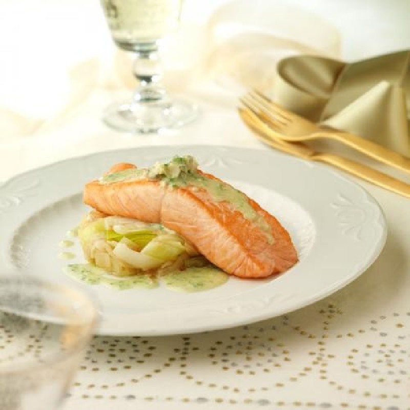 Cómo hacer un salmón en salsa de cebolla en 15 minutos 6 Información nutricional