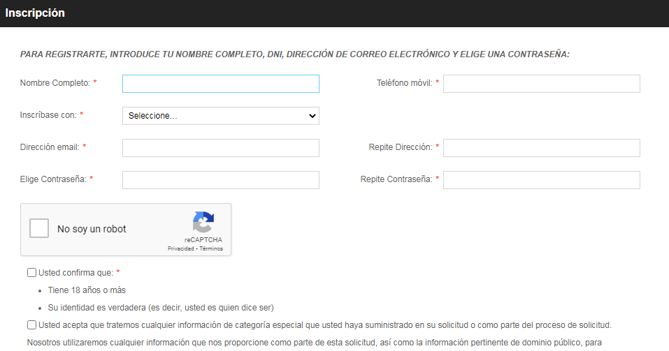 ¿Cómo puedo apuntarme en la lista de First dates?
