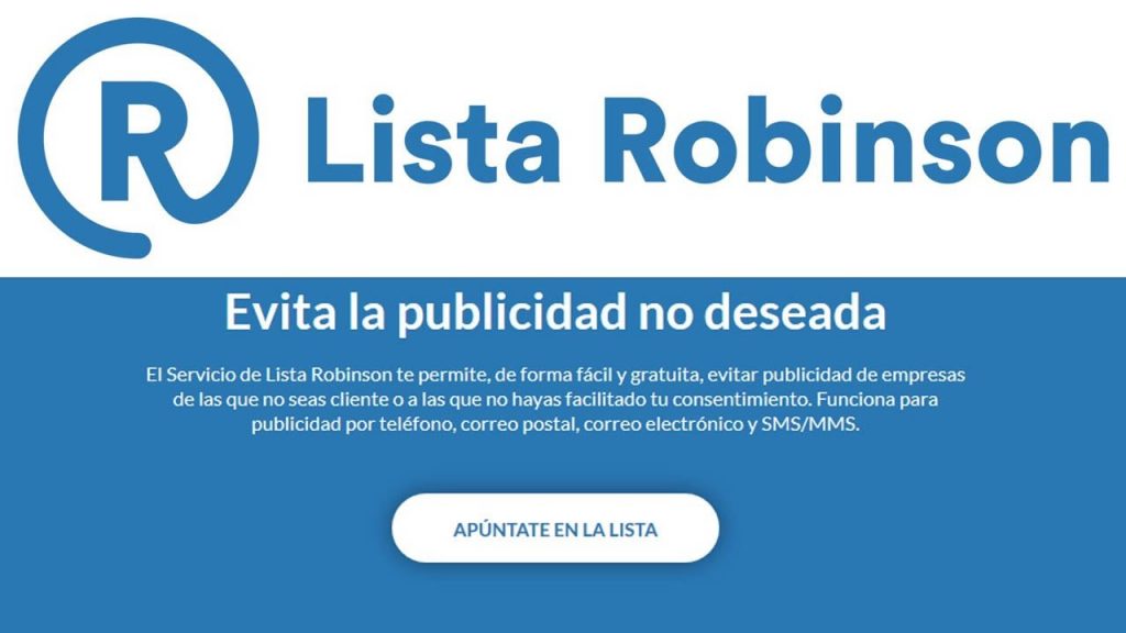 ¿Cómo puedo inscribirme en la lista Robinson?