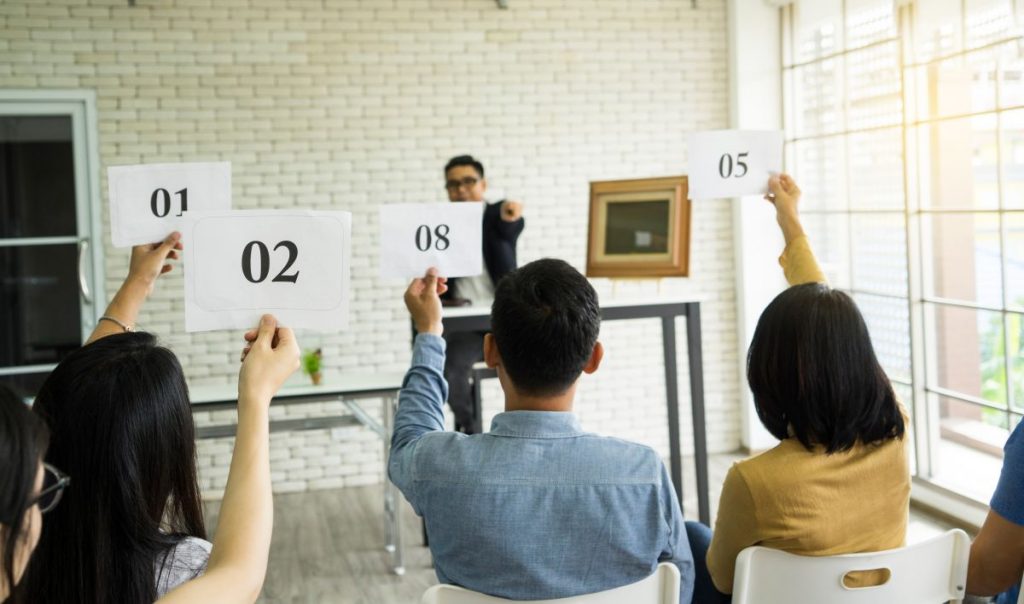 Cómo funciona una sala de subastas 3 Preparación de la subasta