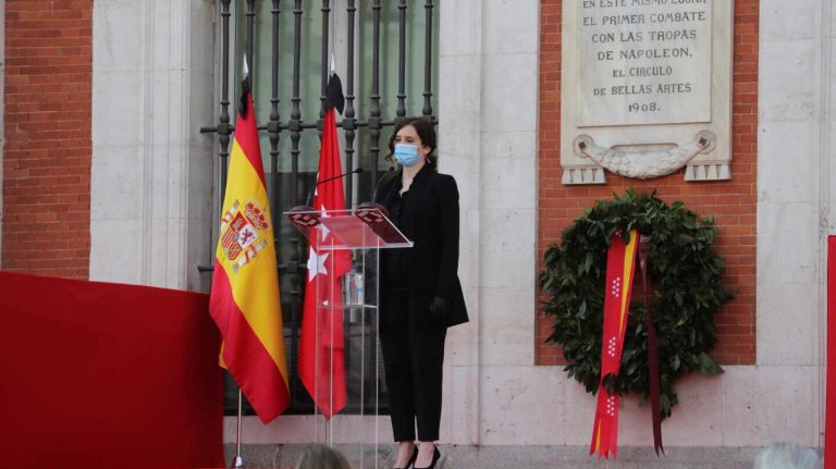 Ayuso preside este domingo el acto institucional por el Dos de Mayo en Sol
