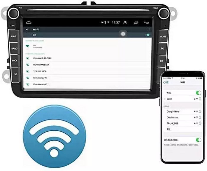 Reproductor multimedia para el coche de podofo