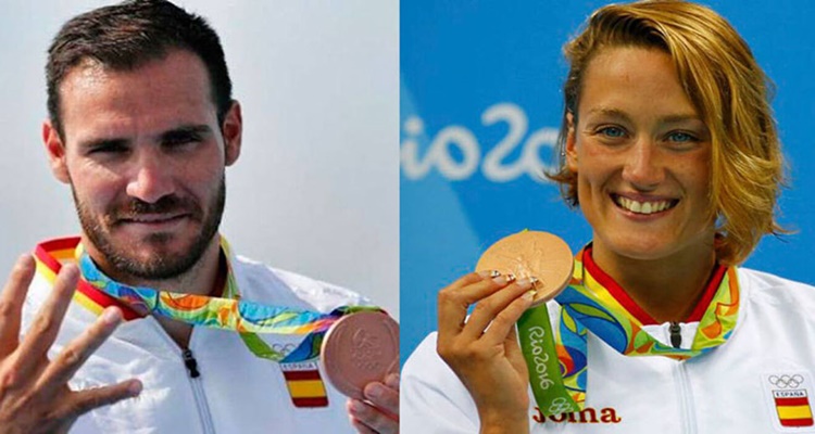 Saúl Craviotto, Mireia Belmonte, abanderados España