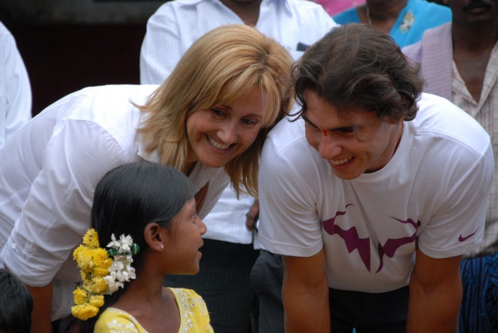 Rafa Nadal y su madre Ana María.