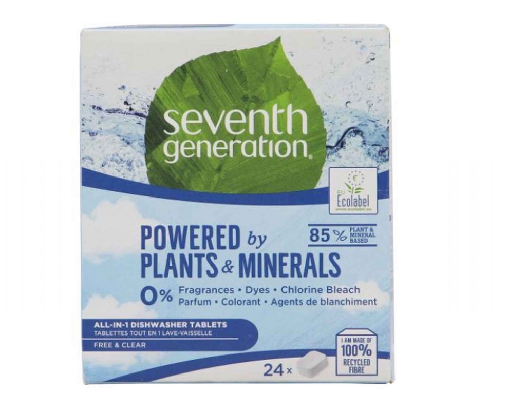 Seventh Generation All In One, pastillas para el lavavajillas muy ecológicas.