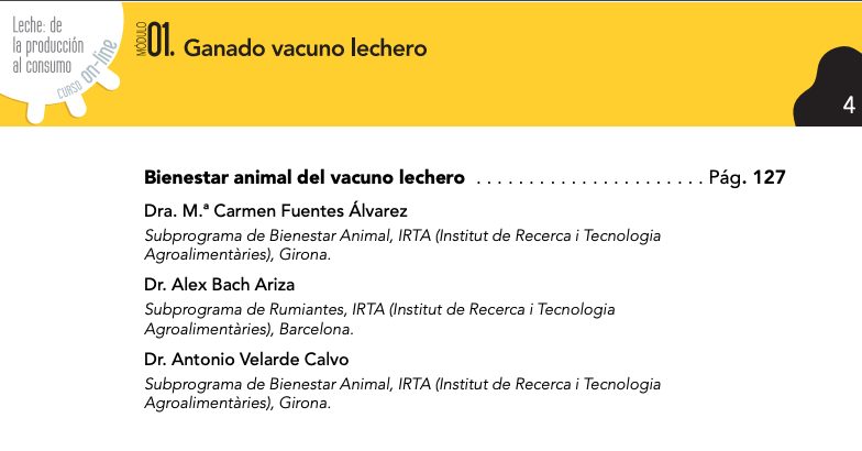  curso online sobre la industria láctea: “Leche: de la producción al consumo”.