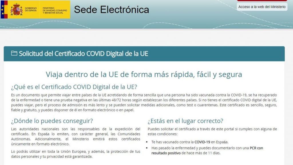 ¿Cómo obtener el certificado Covid digital en las Comunidad Autónoma?