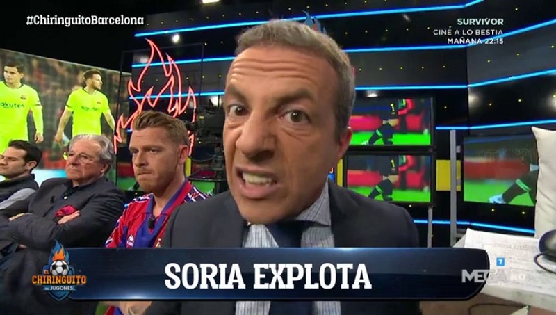 Roncero es de los colaboradores más histriónicos del programa.