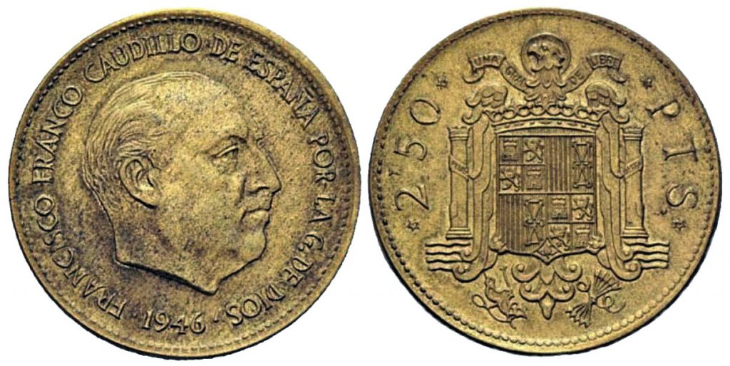 2,5 pesetas del año 1946 un verdadero golpe de suerte