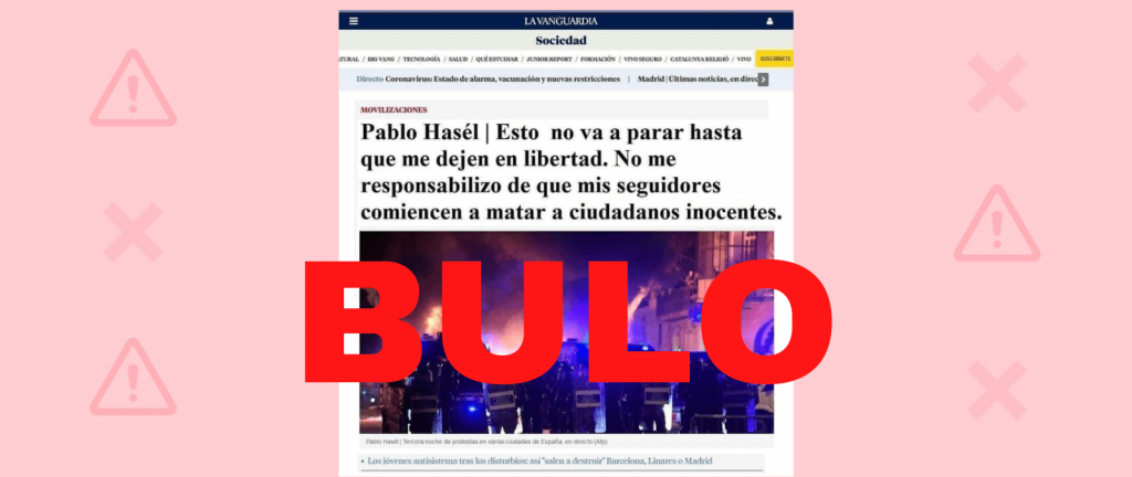 Pablo Hasél “Esto no va a parar hasta que me dejen en libertad”