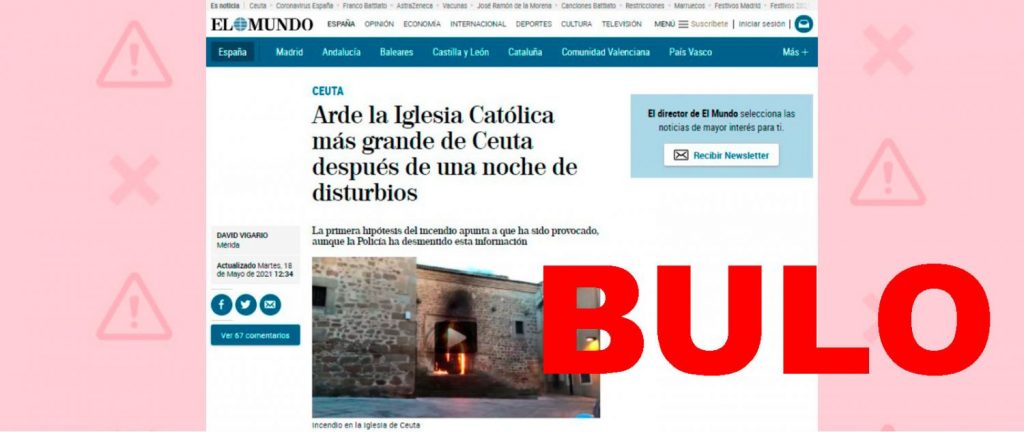 La iglesia católica más grande de Ceuta después de una noche de disturbios