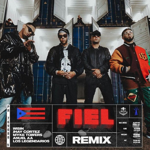 'Fiel (Remix)' de Los Legendarios ft. Myke Towers, Wisin, Jhay Cortez, Anuel AA 