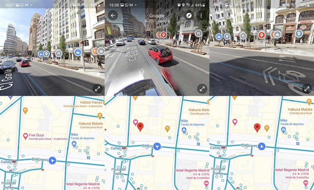dividir pantalla street view