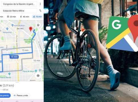 indicaciones para bicicletas en Google Maps