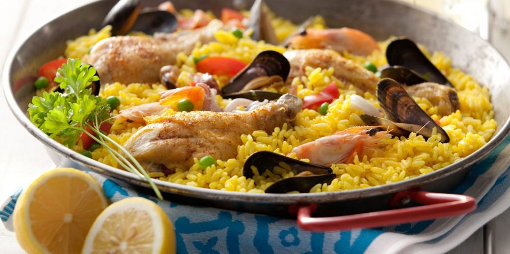 Bonita paella para dos.
