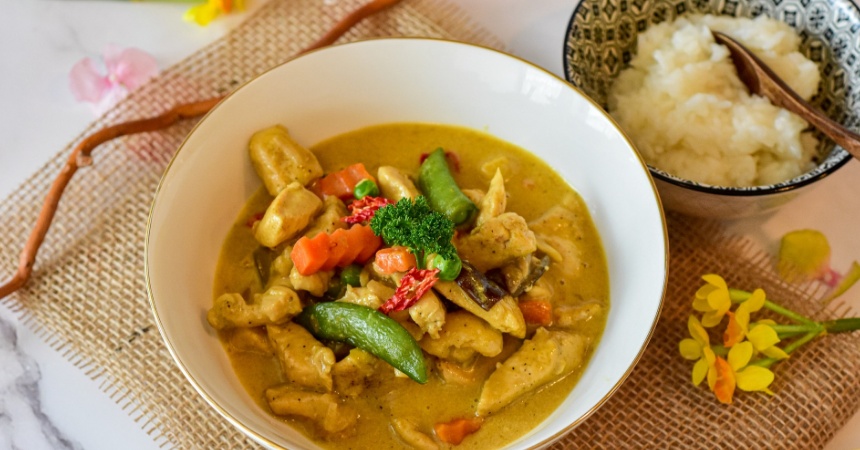 pollo al curry en 15 minutos