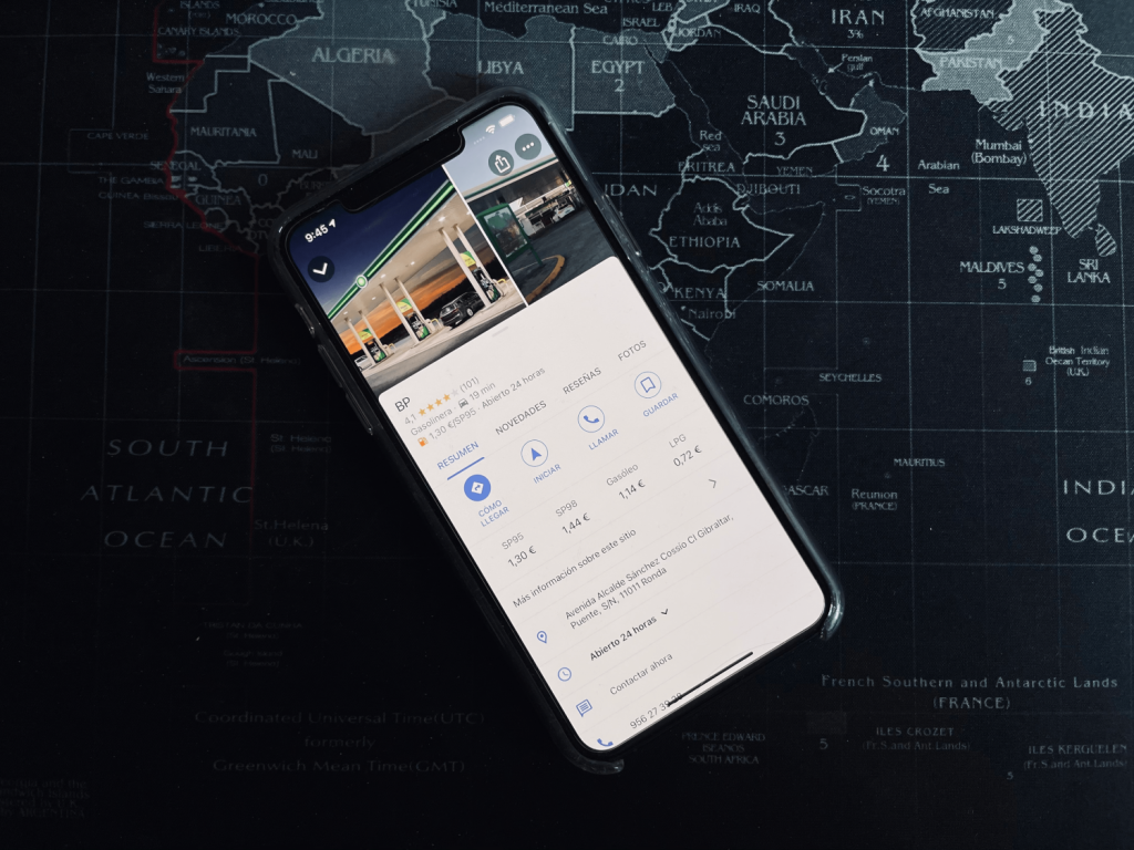 precio gasolina en google maps