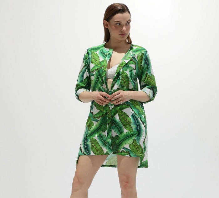 vestido hojas el corte ingles