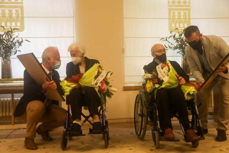Logroño homenajea a sus abuelos, Germán González y María Fernández