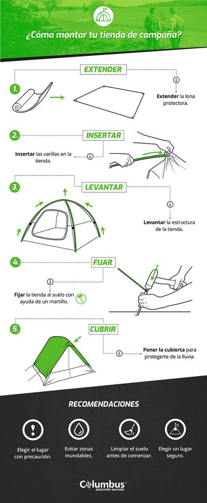 Paso a paso para armar correctamente la tienda de campaña