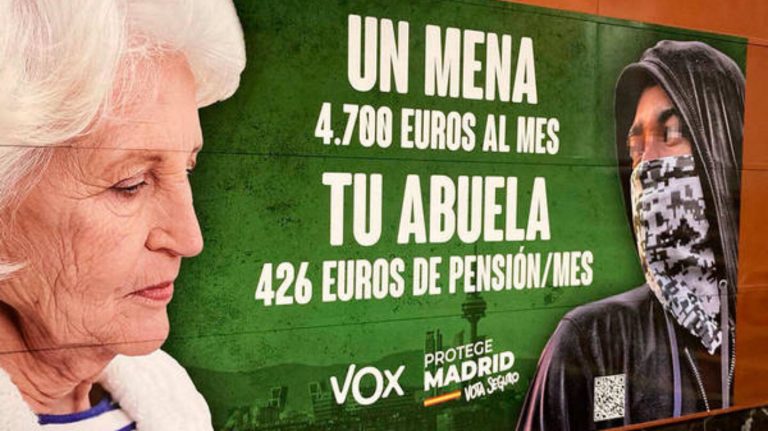 'Progresa' llevará al Constitucional el cartel de Vox contra los menas