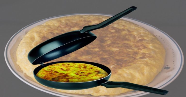 Tortilla de patatas: por qué no debes usar una sartén doble para darle la vuelta