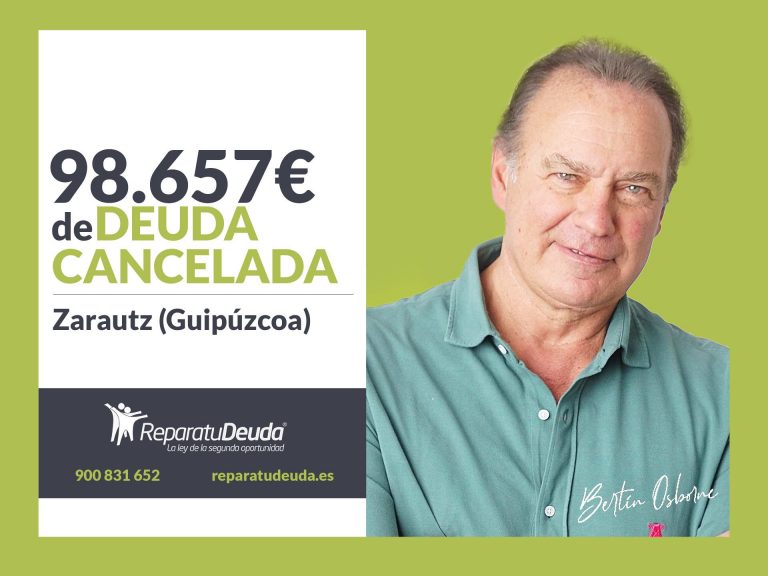 Repara tu Deuda Abogados cancela 98.657€ en Zarautz (Guipúzcoa) con la Ley de Segunda Oportunidad