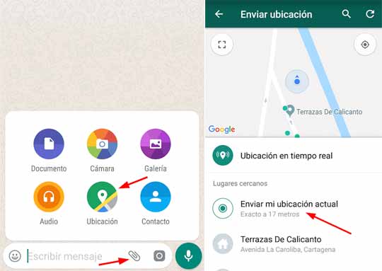 ¿Cómo enviar mi ubicación?