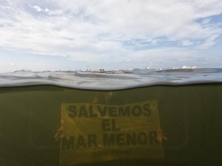 Greenpeace culpa al Tajo-Segura del estado del Mar Menor y pide el trasvase cero