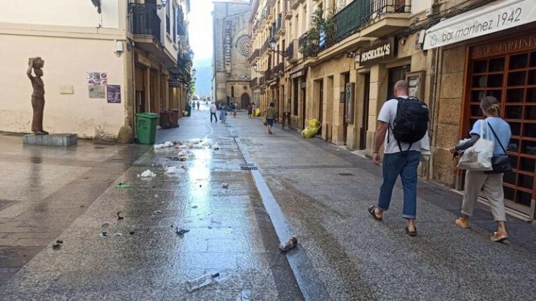 Se elevan a 14 los detenidos en San Sebastián en altercados con incendio de contenedores y lanzamiento de botellas