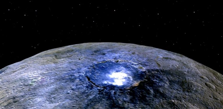 Anomalías en la distribución de hidrógeno en el planeta Ceres revelan una corteza helada