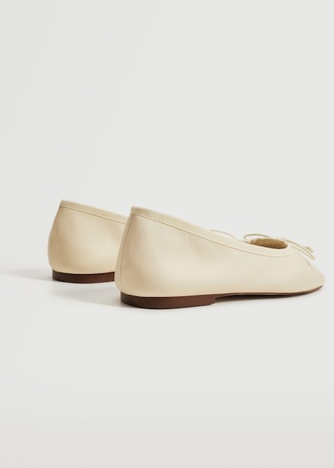 Bailarinas lazo piel par de costado