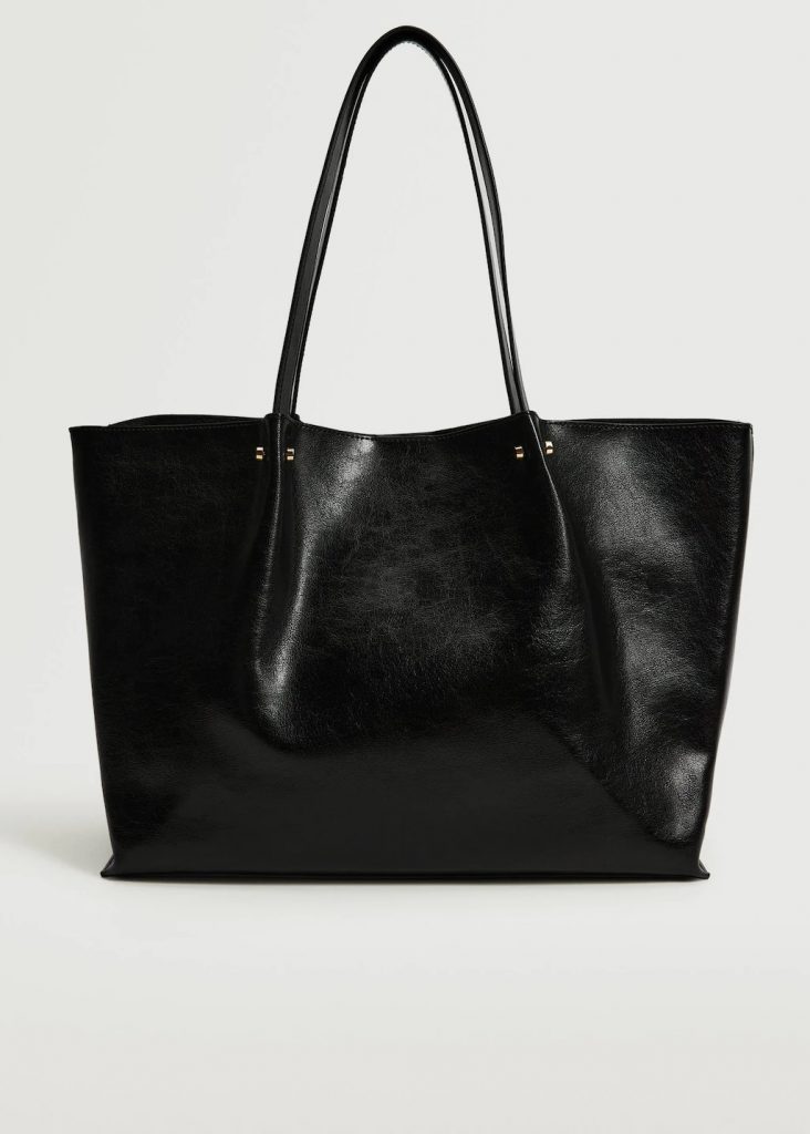 Bolso shopper efecto piel