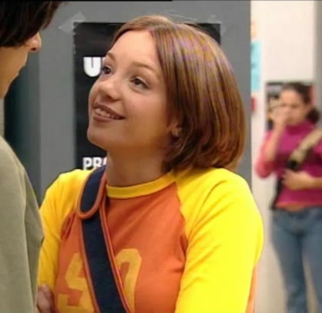 Diana Wrana al salir de clase