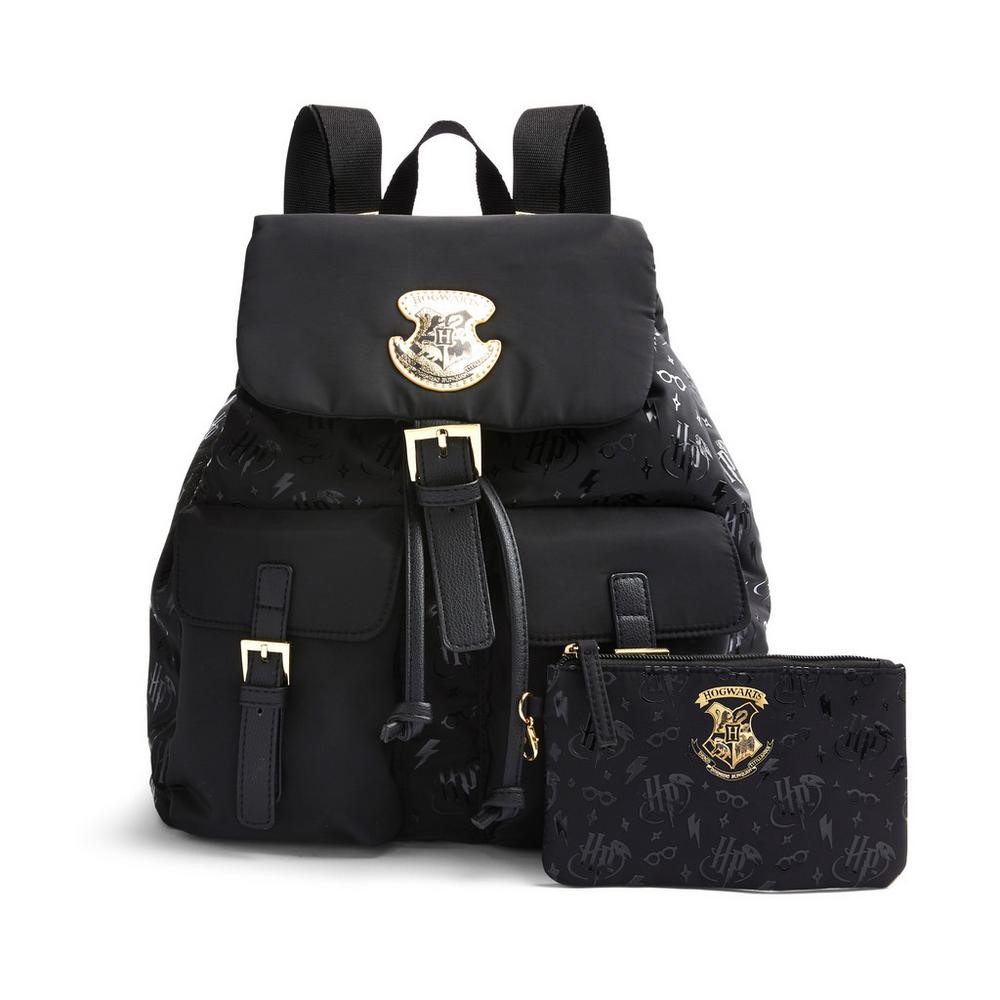 Mochila de nailon negra de Harry Potter