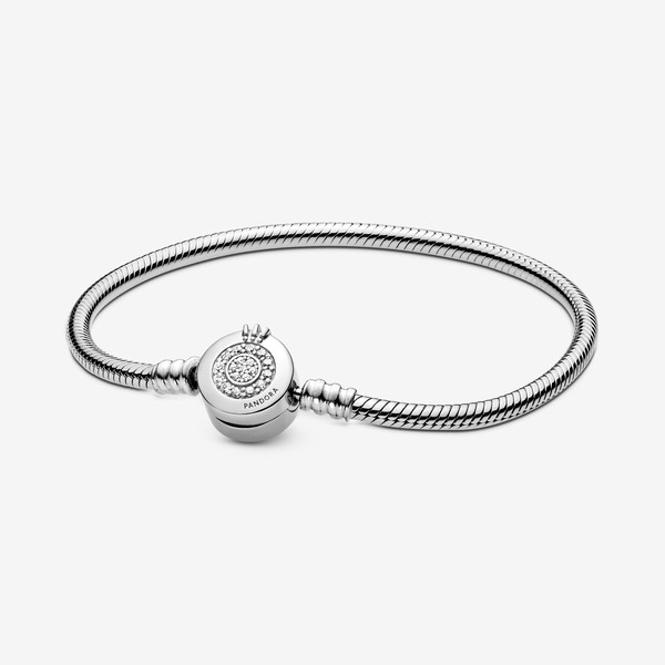 Pulsera Cadena de Serpiente Corona Brillante de Pandora Moments