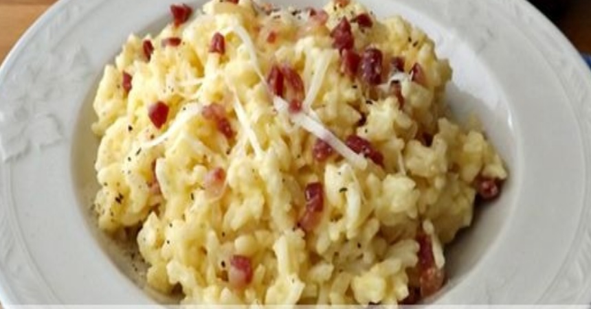 Risotto: cómo hacerlo a la carbonara original italiana