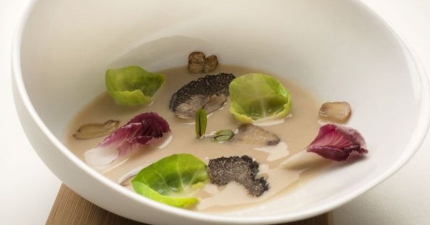 Sopa de castañas Martín Berasategui