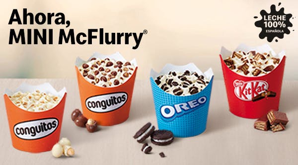 Estos son los ingredientes del McFlurry de McDonald's 59 cartel promocional de mcflurrys