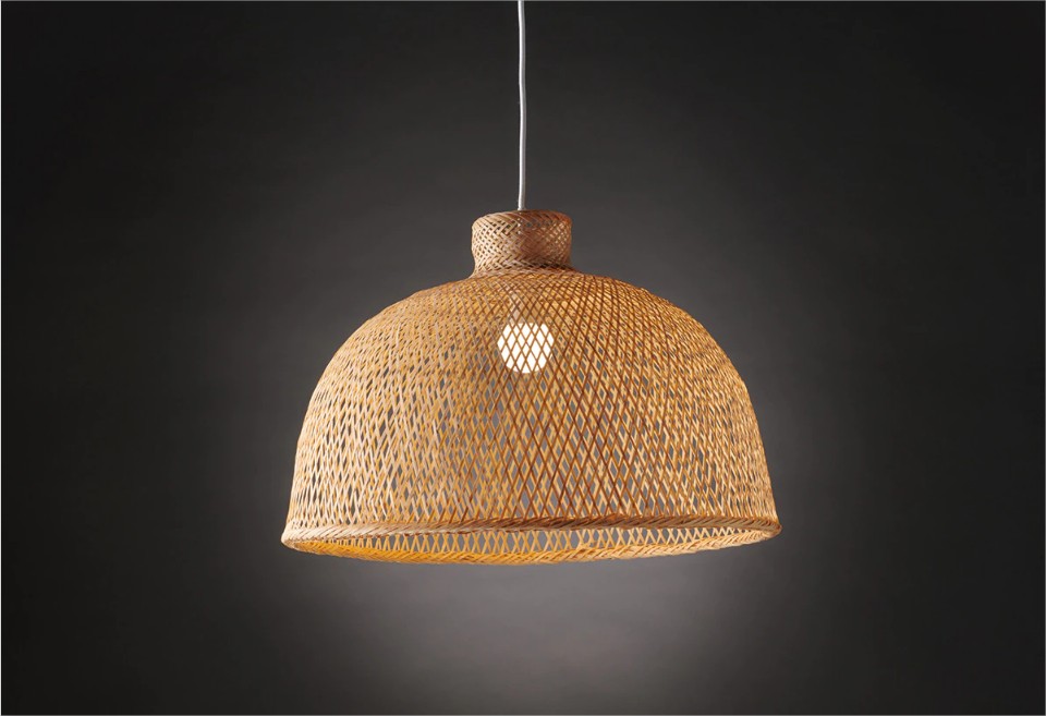 lampara techo bambu el corte ingles