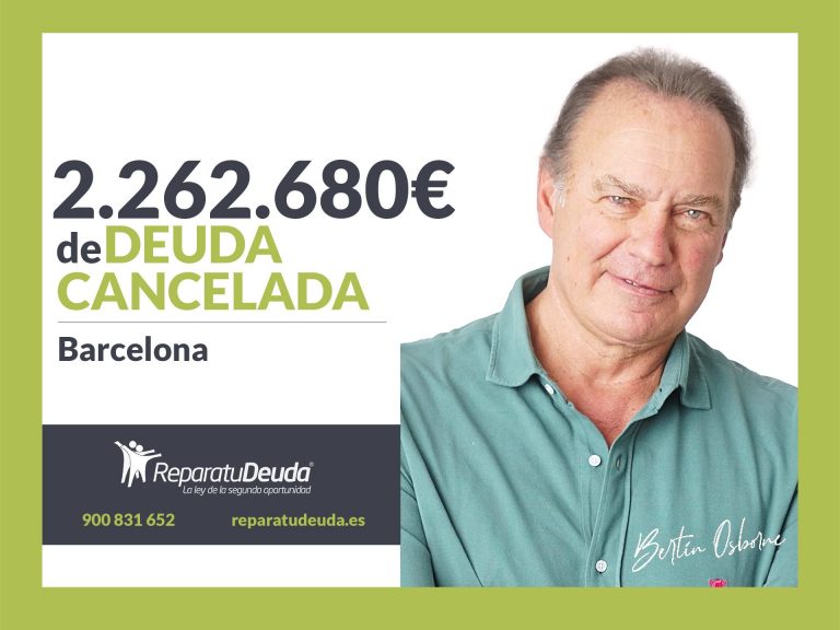 Repara tu Deuda Abogados cancela 2.262.680 € en Barcelona (Cataluña) con la Ley de la Segunda Oportunidad