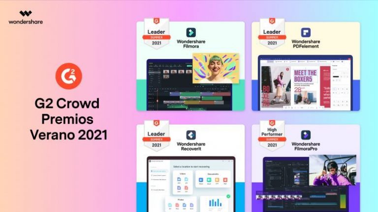 Wondershare es nombrada Líder y de Alto Rendimiento en los Premios G2 Crowd Verano de 2021