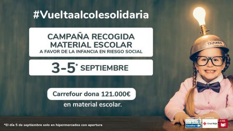 Fundación Solidaridad Carrefour y Cruz Roja vuelven a lanzar la 'Vuelta al Cole Solidaria'