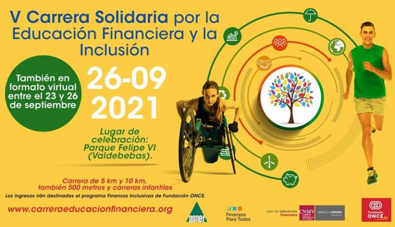 Fundación ONCE y ASNEF organizan la V Carrera solidaria por la educación financiera